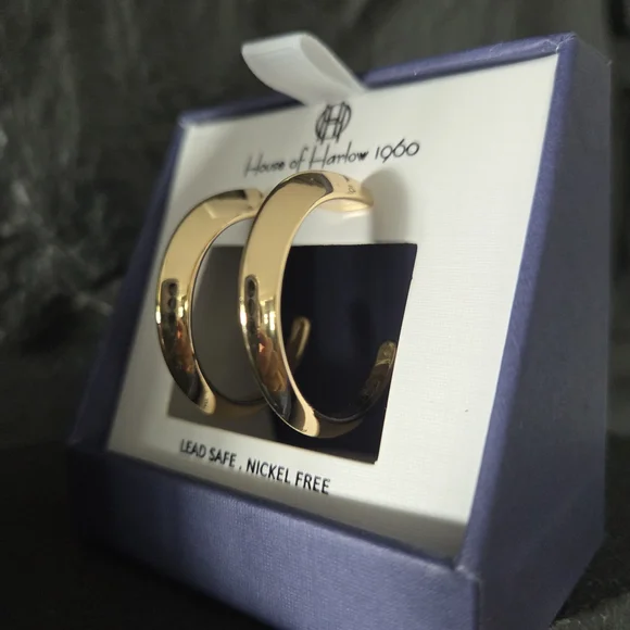 House of Harlow 1960 Gold Earrings - Picture 3 of 3